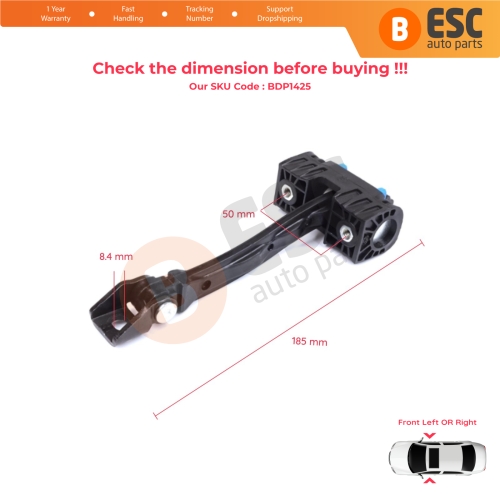 2 Pieces Front Door Stop Check Assy Limiter Strap for VW Tiguan MK1 5N 2007-2018 5N0837249A 