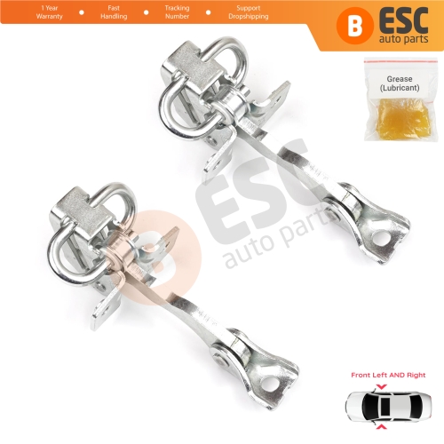 2 Pieces Front Door Stop Check Assy Limiter Strap for VW Fox 5Z1 5Z3 5Z4 2003-2015 3/5 Door Hatchback 5Z3837249