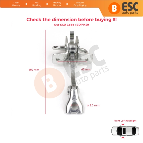 2 Pieces Front Door Stop Check Assy Limiter Strap for VW Fox 5Z1 5Z3 5Z4 2003-2015 3/5 Door Hatchback 5Z3837249