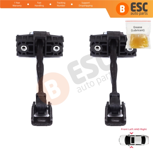 2 Pieces Front Door Stop Check Assy Limiter Strap for VW Polo MK6 AW1 BZ1 AE1 2017-On 4/5 Door 2G4837249A
