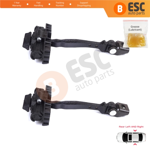 2 Pieces Rear Door Stop Check Assy Limiter Strap for VW Polo MK6 AW1 BZ1 AE1 2017-On 4/5 Door 2G4839249A