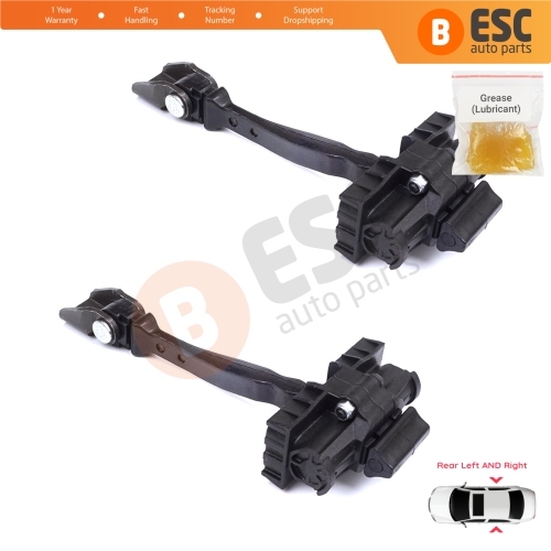 2 Pieces Rear Door Stop Check Assy Limiter Strap for VW Polo MK6 AW1 BZ1 AE1 2017-On 4/5 Door 2G4839249A
