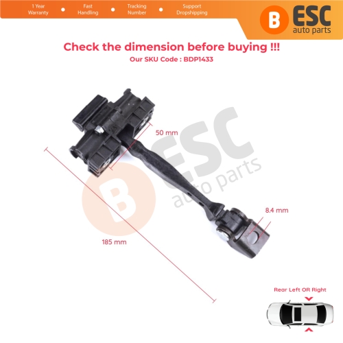 2 Pieces Rear Door Stop Check Assy Limiter Strap for VW Polo MK6 AW1 BZ1 AE1 2017-On 4/5 Door 2G4839249A