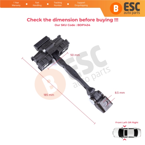 2 Pieces Front Door Stop Check Assy Limiter Strap for VW T-Cross C11 D31 2018-On 2GM837249
