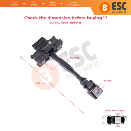 2 Pieces Rear Door Stop Check Assy Limiter Strap for VW T-Cross C11 D31 2018-On 2GM839249B