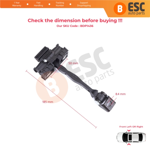 2 Pieces Front Door Stop Check Assy Limiter Strap for VW T-Roc A11 D11 2017-On 5-Door 2GA837249A 2GA837249B