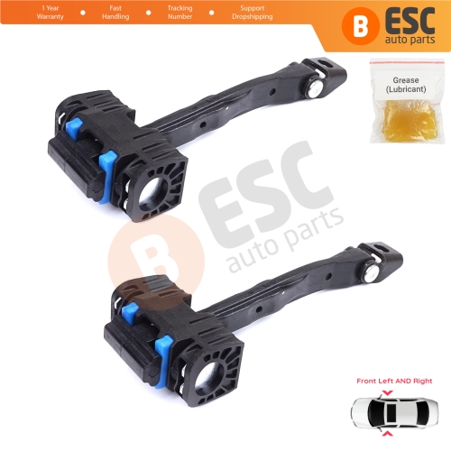 2 Pieces Front Door Stop Check Assy Limiter Strap for VW Touran MK2 5T 2015-On 5TA837249A