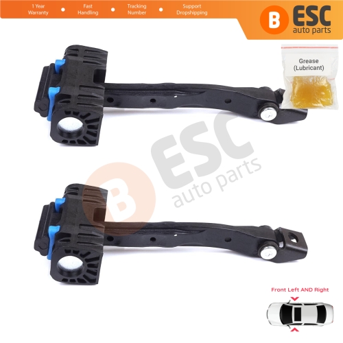 2 Pieces Front Door Stop Check Assy Limiter Strap for VW Touran MK2 5T 2015-On 5TA837249A