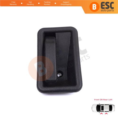 Front or Rear Left Interior Door Handle Opener Black for Renault 19 Phase 2 1992-2000 Clio MK1 1990-1999 7700813585 