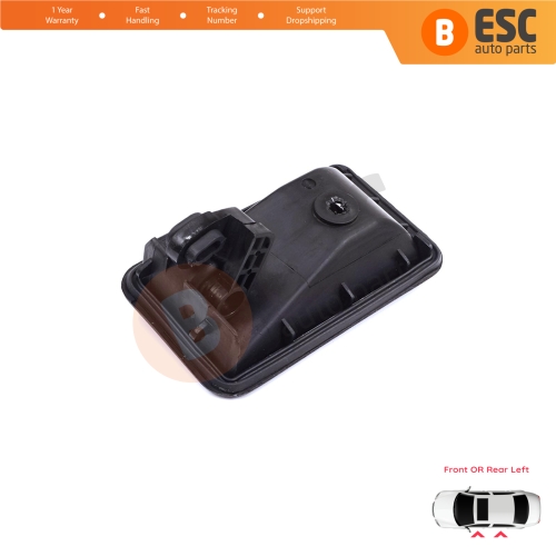 Front or Rear Left Interior Door Handle Opener Black for Renault 19 Phase 2 1992-2000 Clio MK1 1990-1999 7700813585 