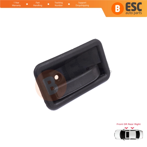 Front or Rear Right Interior Door Handle Opener Black for Renault 19 Phase 2 1992-2000 Clio MK1 1990-1999 7700813586