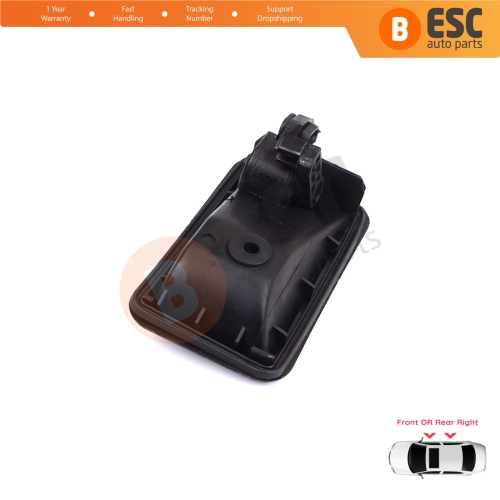 Front or Rear Right Interior Door Handle Opener Black for Renault 19 Phase 2 1992-2000 Clio MK1 1990-1999 7700813586
