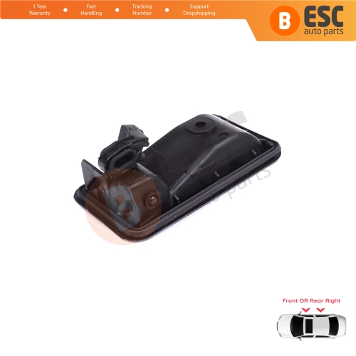 Front or Rear Right Interior Door Handle Opener Black for Renault 19 Phase 2 1992-2000 Clio MK1 1990-1999 7700813586