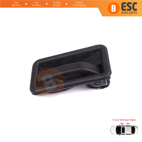 Front or Rear Right Interior Door Handle Opener Black for Renault 19 Phase 2 1992-2000 Clio MK1 1990-1999 7700813586