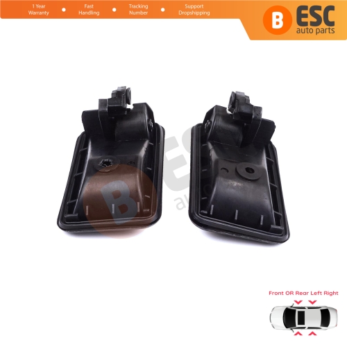Front or Rear Left Right Interior Door Handle Opener Black for Renault 19 Phase 2 1992-2000 Clio MK1 1990-1999 7700813585 7700813586