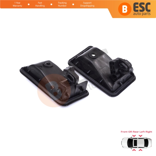 Front or Rear Left Right Interior Door Handle Opener Black for Renault 19 Phase 2 1992-2000 Clio MK1 1990-1999 7700813585 7700813586
