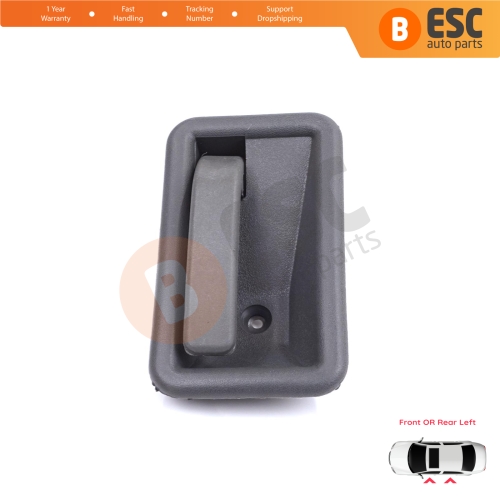 Front or Rear Left Interior Door Handle Opener Gray for Renault 19 Phase 2 1992-2000 Clio MK1 1990-1999 7700813585 