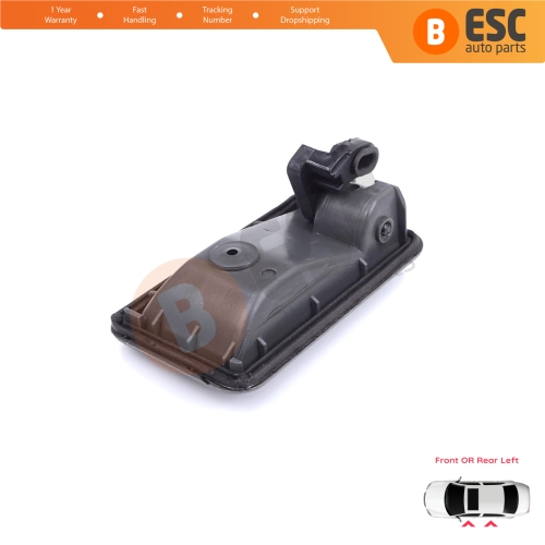 Front or Rear Left Interior Door Handle Opener Gray for Renault 19 Phase 2 1992-2000 Clio MK1 1990-1999 7700813585 