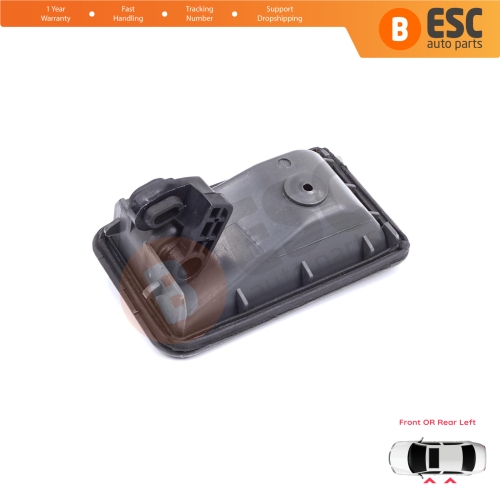 Front or Rear Left Interior Door Handle Opener Gray for Renault 19 Phase 2 1992-2000 Clio MK1 1990-1999 7700813585 