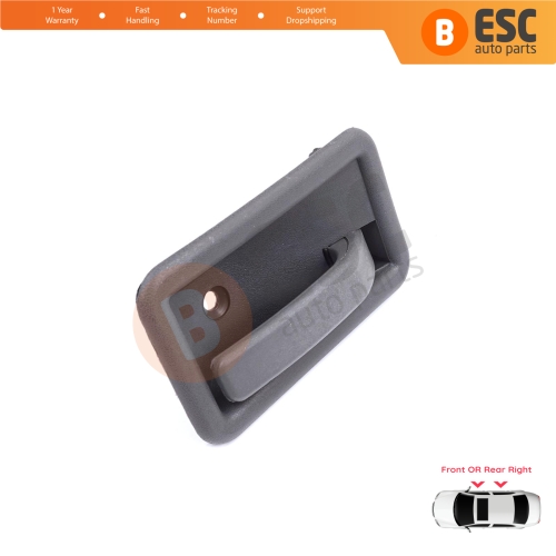 Front or Rear Right Interior Door Handle Opener Gray for Renault 19 Phase 2 1992-2000 Clio MK1 1990-1999 7700813586