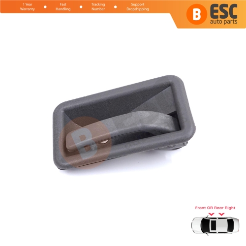 Front or Rear Right Interior Door Handle Opener Gray for Renault 19 Phase 2 1992-2000 Clio MK1 1990-1999 7700813586