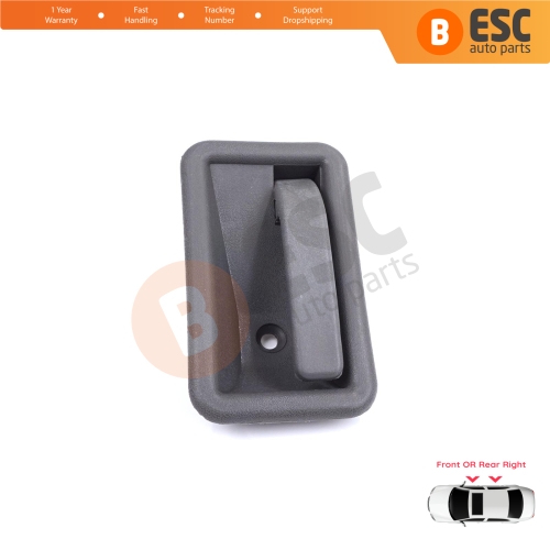 Front or Rear Right Interior Door Handle Opener Gray for Renault 19 Phase 2 1992-2000 Clio MK1 1990-1999 7700813586
