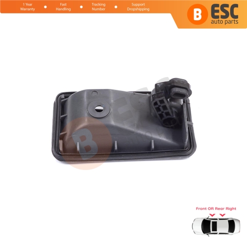 Front or Rear Right Interior Door Handle Opener Gray for Renault 19 Phase 2 1992-2000 Clio MK1 1990-1999 7700813586
