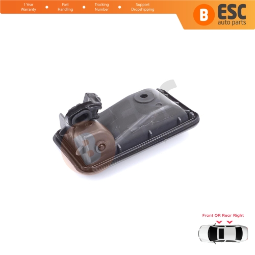 Front or Rear Right Interior Door Handle Opener Gray for Renault 19 Phase 2 1992-2000 Clio MK1 1990-1999 7700813586