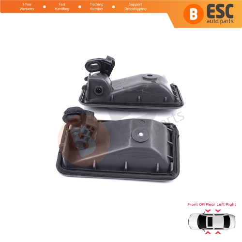 Front or Rear Left Right Interior Door Handle Opener Gray for Renault 19 Phase 2 1992-2000 Clio MK1 1990-1999 7700813585 7700813586