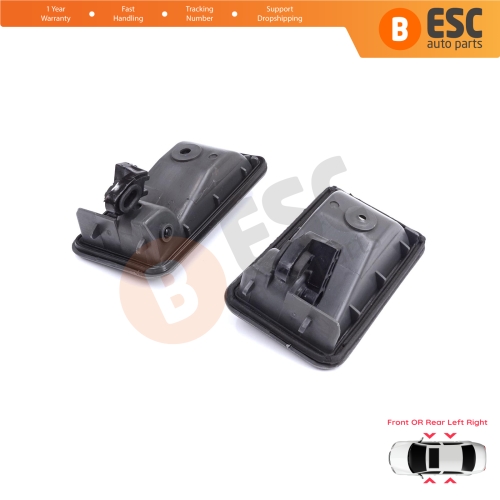 Front or Rear Left Right Interior Door Handle Opener Gray for Renault 19 Phase 2 1992-2000 Clio MK1 1990-1999 7700813585 7700813586