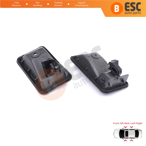 Front or Rear Left Right Interior Door Handle Opener Gray for Renault 19 Phase 2 1992-2000 Clio MK1 1990-1999 7700813585 7700813586