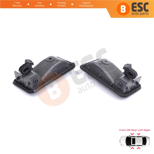 Front or Rear Left Right Interior Door Handle Opener Gray for Renault 19 Phase 2 1992-2000 Clio MK1 1990-1999 7700813585 7700813586