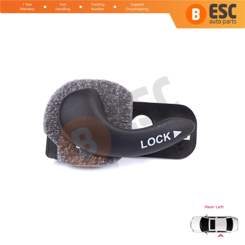 Rear Left Interior Door Handle Opener Black for Fiat Palio Siena MK1 178 1996-2016 Albea 178 2002-2012 713804614