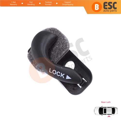 Rear Left Interior Door Handle Opener Black for Fiat Palio Siena MK1 178 1996-2016 Albea 178 2002-2012 713804614