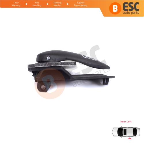 Rear Left Interior Door Handle Opener Black for Fiat Palio Siena MK1 178 1996-2016 Albea 178 2002-2012 713804614