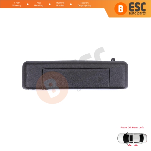 Left Exterior Door Handle Black for Renault 19 Super 5 Express Rapid Extra 7700793252