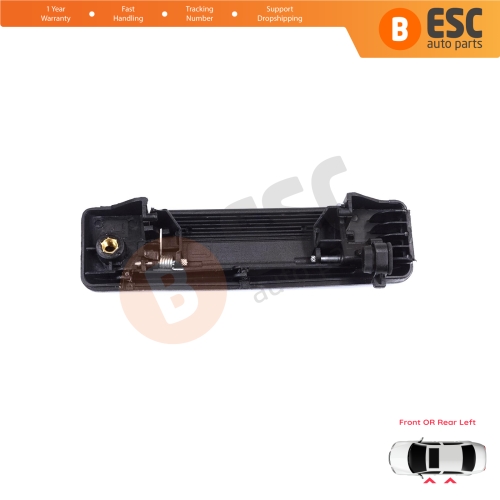 Left Exterior Door Handle Black for Renault 19 Super 5 Express Rapid Extra 7700793252