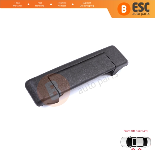 Left Exterior Door Handle Black for Renault 19 Super 5 Express Rapid Extra 7700793252