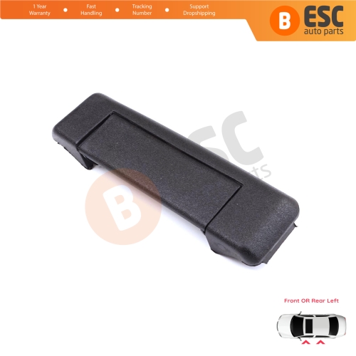 Left Exterior Door Handle Black for Renault 19 Super 5 Express Rapid Extra 7700793252