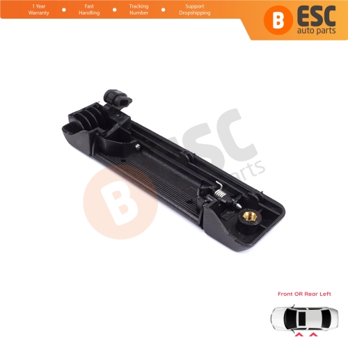 Left Exterior Door Handle Black for Renault 19 Super 5 Express Rapid Extra 7700793252