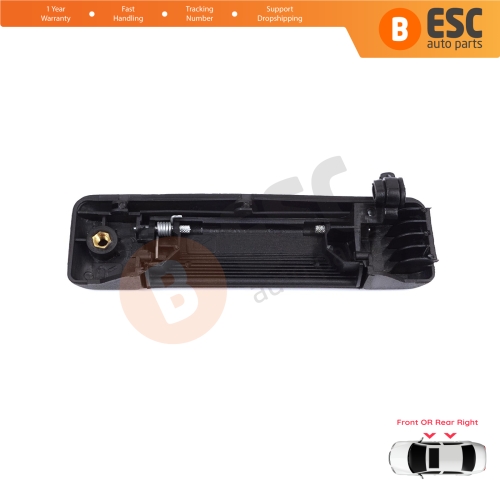 Right Exterior Door Handle Black for Renault 19 Super 5 Express Rapid Extra 7700793253