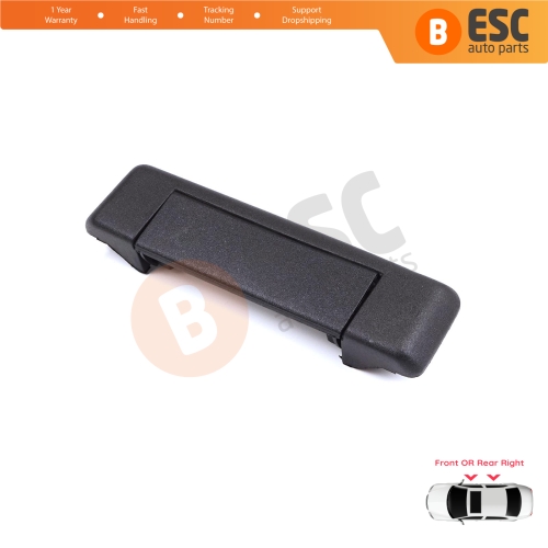 Right Exterior Door Handle Black for Renault 19 Super 5 Express Rapid Extra 7700793253