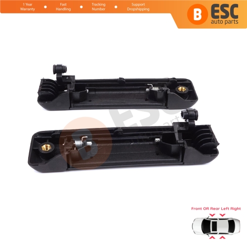 Left Right Exterior Door Handle Black for Renault 19 Super 5 Express Rapid Extra 7700793252 7700793253