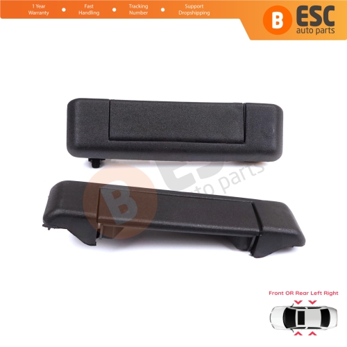 Left Right Exterior Door Handle Black for Renault 19 Super 5 Express Rapid Extra 7700793252 7700793253