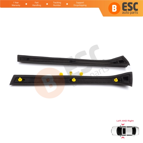 Left Right Outer Center Body Panel Pillar Rubber Cover for Vauxhall Opel Astra H A04 2004-2014 4/5 Door 13123710 13123711