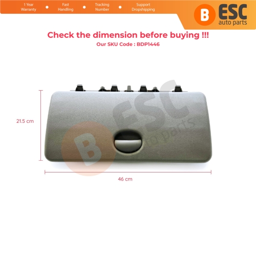 LHD Glove Box Door Lower Cover Gray for Renault Kangoo Nissan Kubistar MK1 X76 FC KC 1997-2009 8200181005