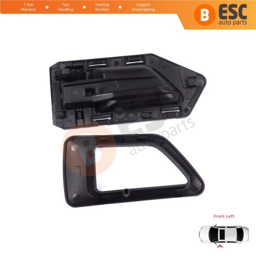 Front Left Interior Door Handle Opener Black for Citroen Berlingo MK1 1996-2011 Peugeot Partner MK1 1996-2015 914394
