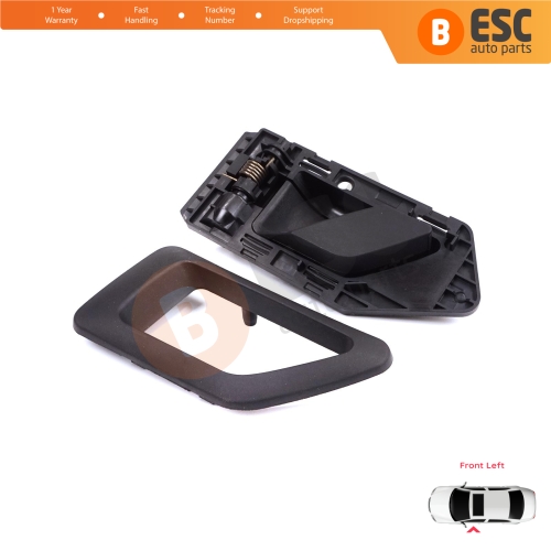 Front Left Interior Door Handle Opener Black for Citroen Berlingo MK1 1996-2011 Peugeot Partner MK1 1996-2015 914394
