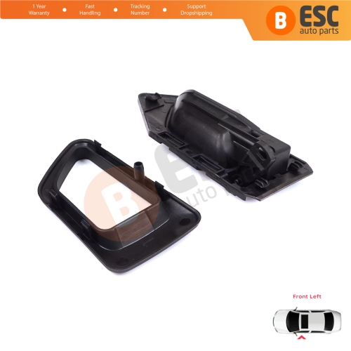 Front Left Interior Door Handle Opener Black for Citroen Berlingo MK1 1996-2011 Peugeot Partner MK1 1996-2015 914394
