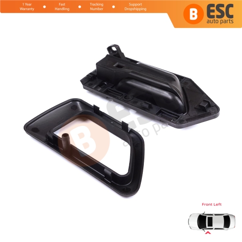 Front Left Interior Door Handle Opener Black for Citroen Berlingo MK1 1996-2011 Peugeot Partner MK1 1996-2015 914394